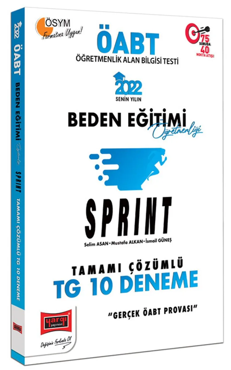 2022 ÖABT Beden Eğitimi Öğretmenliği Sprint TG Tamamı Çözümlü 10 Deneme