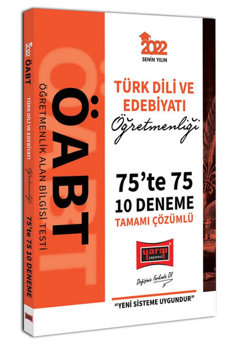 2022 ÖABT Türk Dili ve Edebiyatı Öğretmenliği 75te 75 Tamamı Çözümlü 10 Deneme