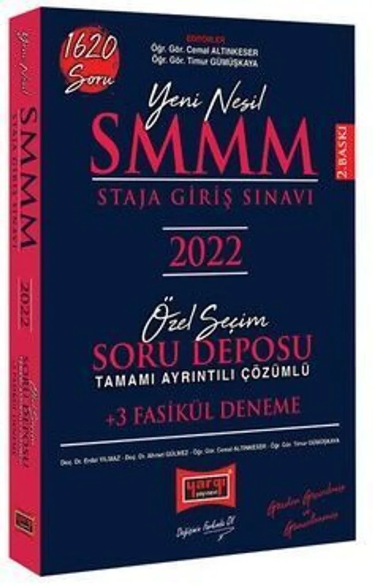 2022 SMMM Staja Giriş Sınavı Tamamı Ayrıntılı Çözümlü Özel Seçim Soru Deposu +3 Fasikül Deneme