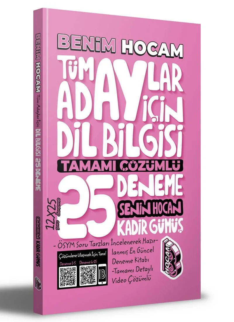 2022 Tüm Adaylar İçin Dil Bilgisi Tamamı Çözümlü 25 Deneme