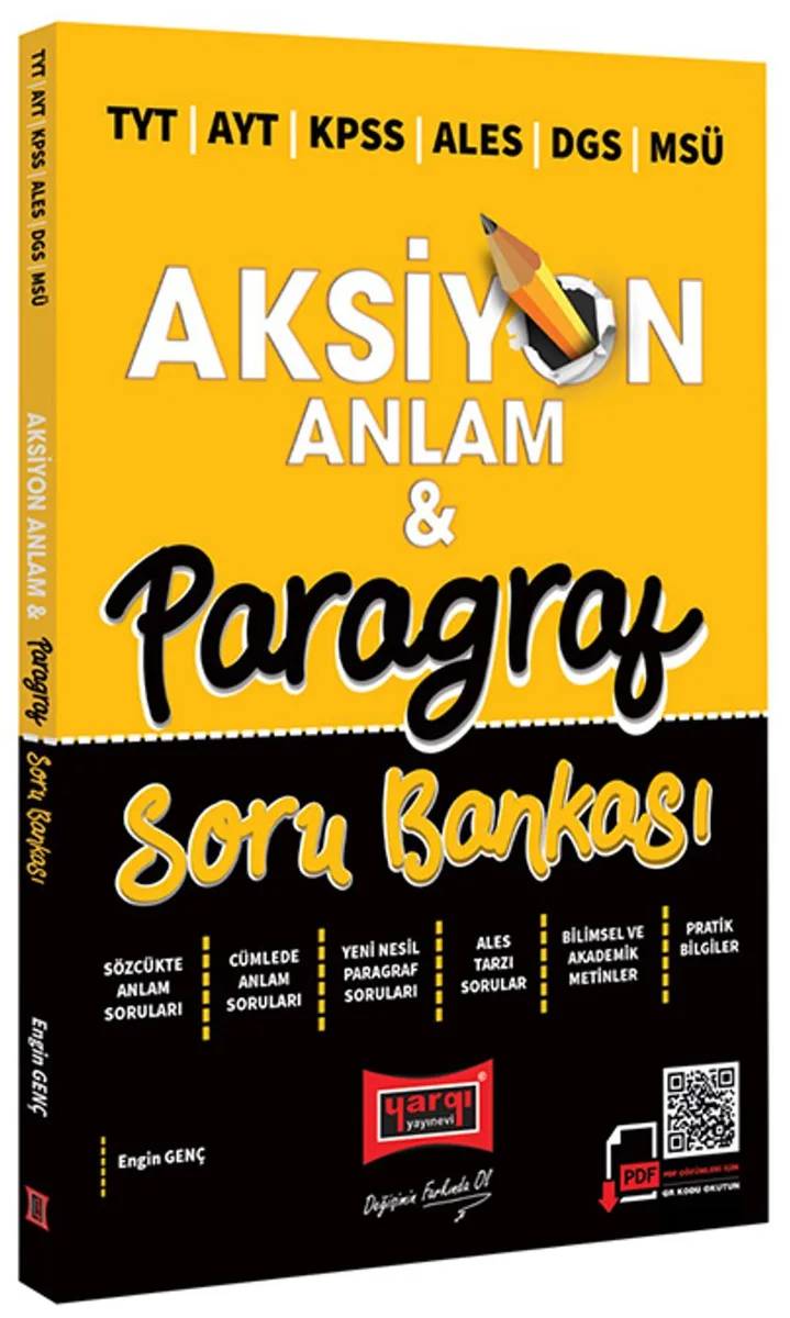 2022 TYT AYT KPSS ALES DGS MSÜ Aksiyon Anlam Paragraf Soru Bankası