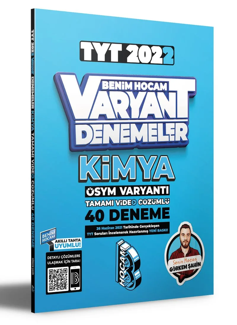 2022 TYT Kimya Tamamı Video Çözümlü 40 Deneme Sınavı