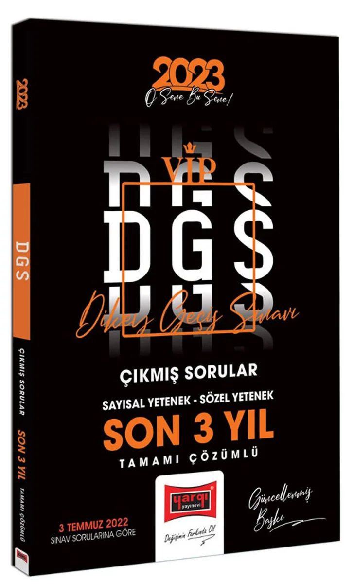 2023 DGS Son 3 Yıl Tamamı Çözümlü Çıkmış Sınav Soruları