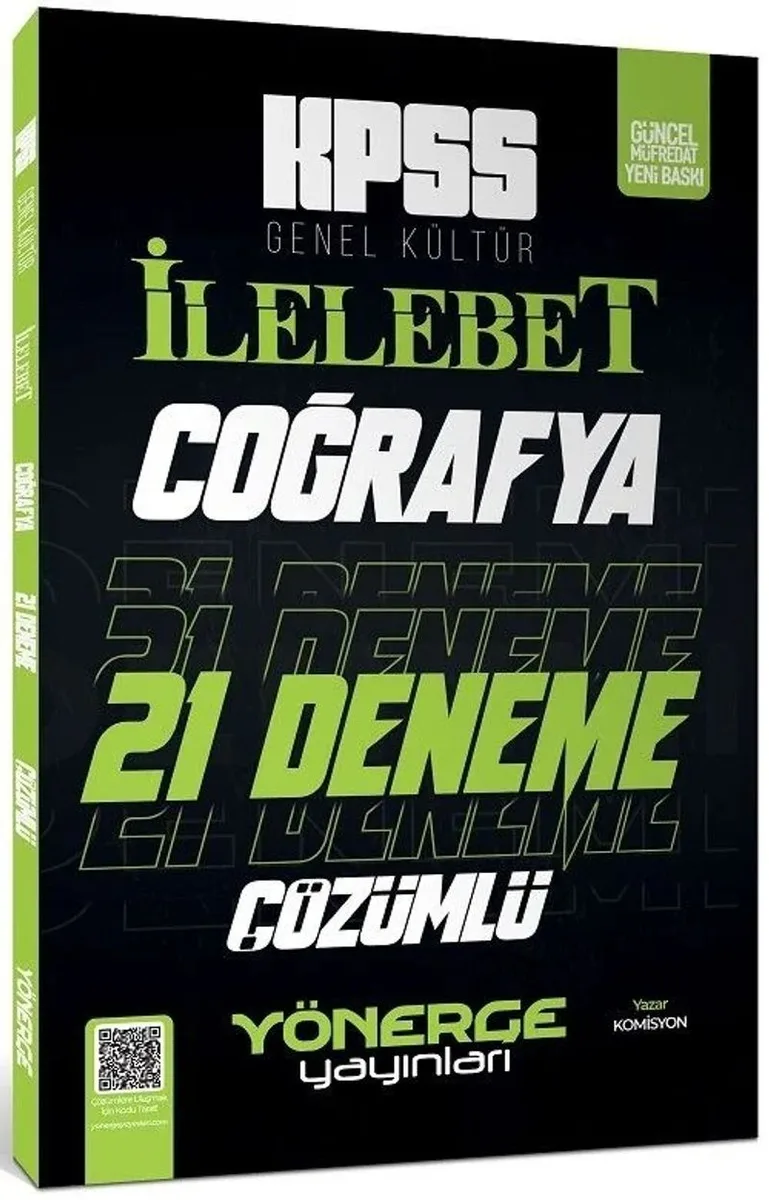 2023 KPSS Coğrafya İlelebet 21 Deneme Dijital Çözümlü