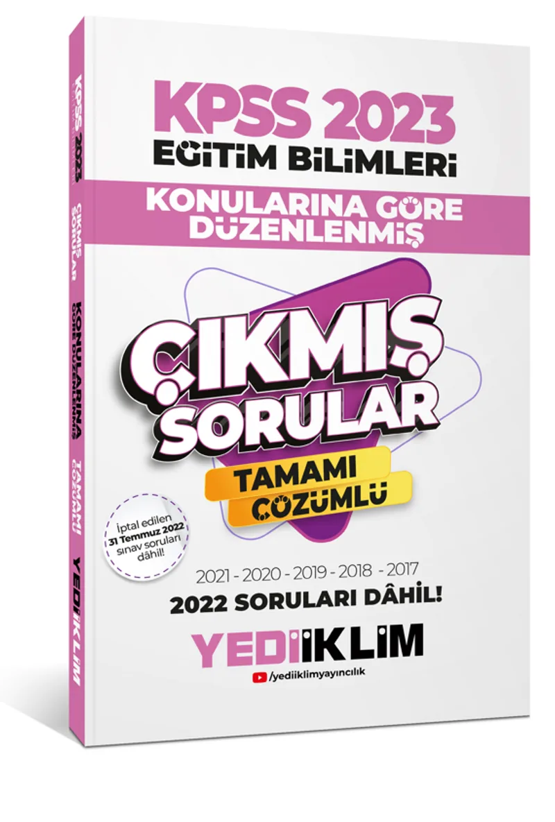 2023 KPSS Eğitim Bilimleri Konularına Göre Tamamı Çözümlü Çıkmış Sorular