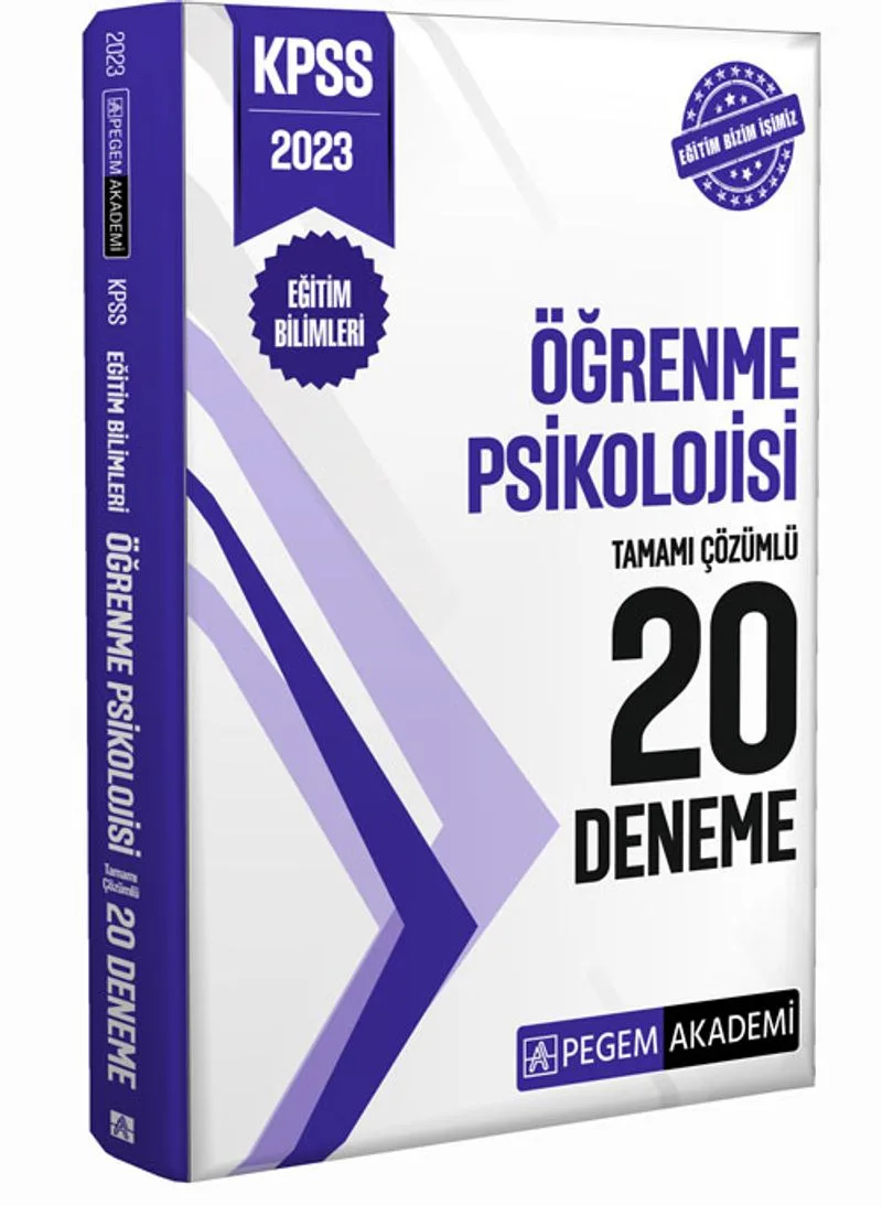 2023 KPSS Eğitim Bilimleri Öğrenme Psikolojisi 20 Deneme