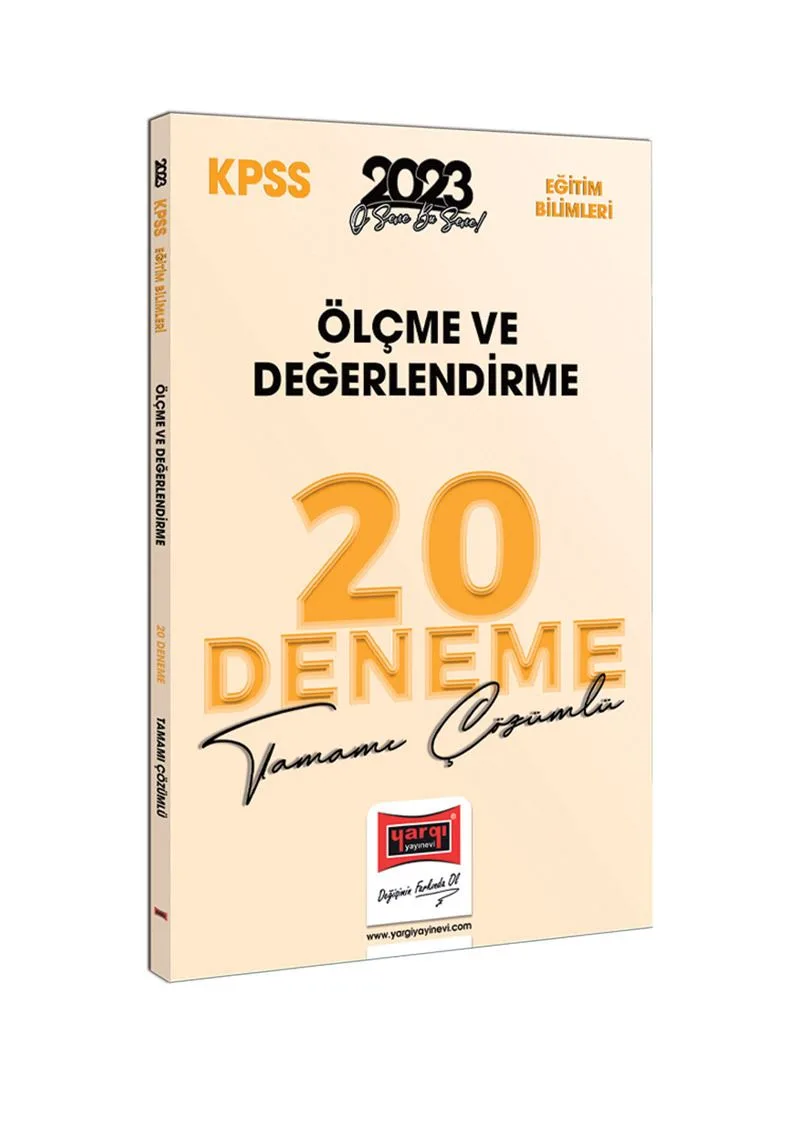 2023 KPSS Eğitim Bilimleri Ölçme ve Değerlendirme Tamamı Çözümlü 20 Deneme
