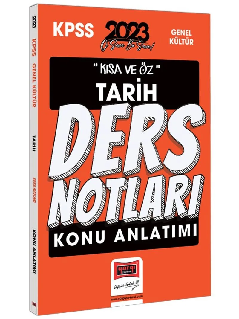 2023 KPSS Kısa ve Öz Tarih Konu Anlatımı Ders Notları