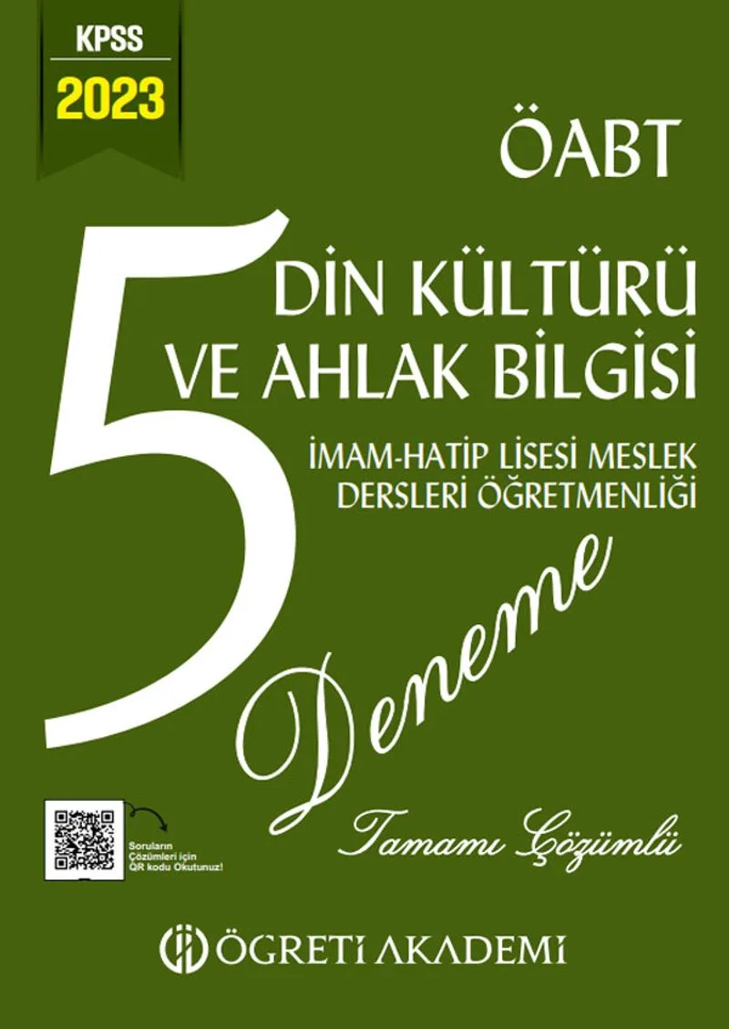2023 KPSS ÖABT Din Kültürü ve Ahlak Bilgisi 5 Deneme