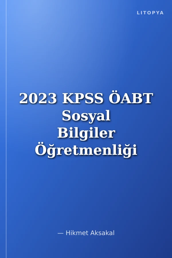 2023 KPSS ÖABT Sosyal Bilgiler Öğretmenliği Alanperver Yaprak Test
