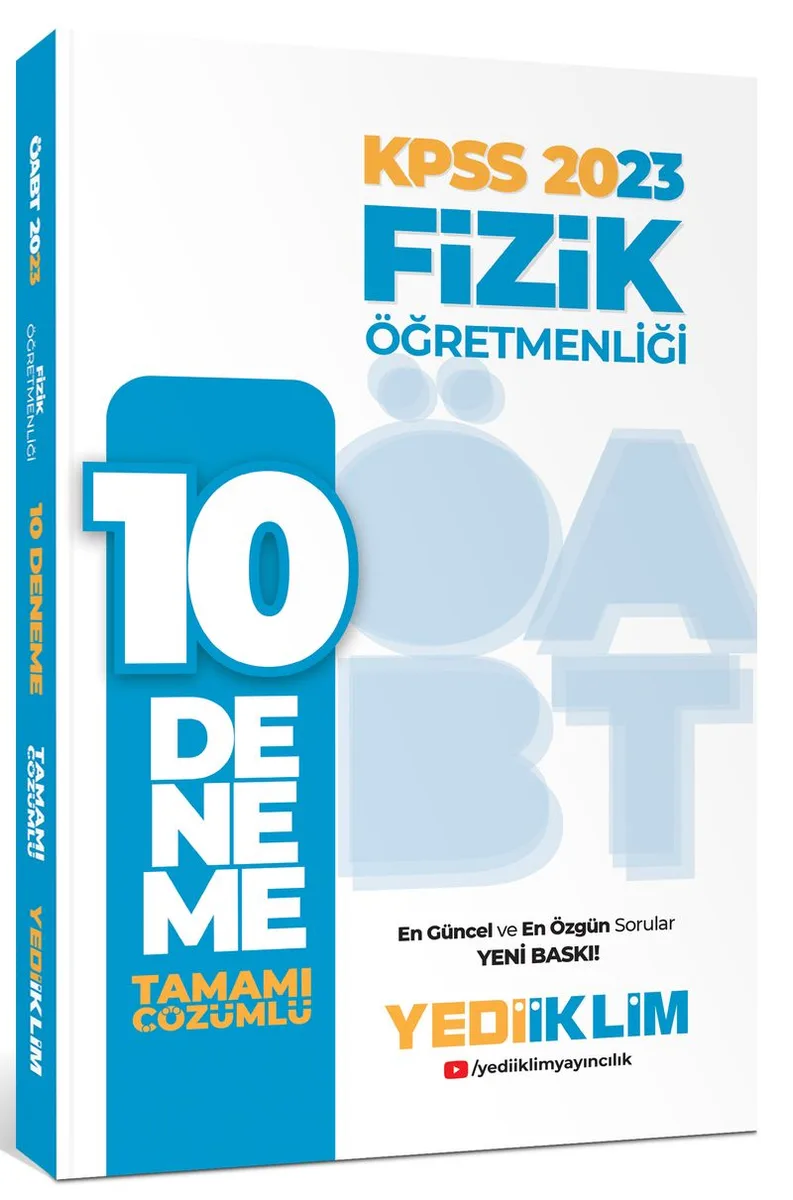 2023 ÖABT Fizik Öğretmenliği Tamamı Çözümlü 10 Deneme
