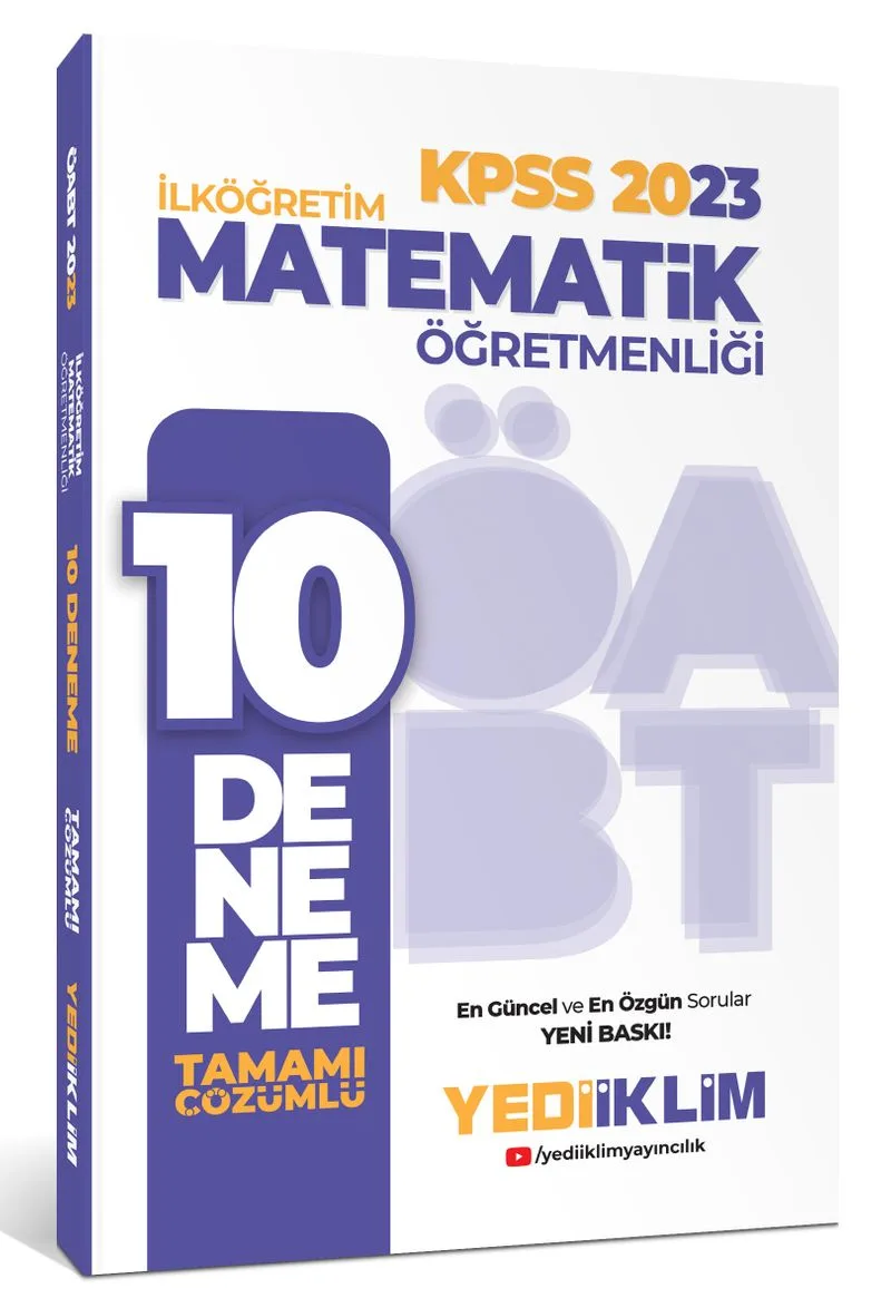 2023 ÖABT İlköğretim Matematik Öğretmenliği Tamamı Çözümlü 10