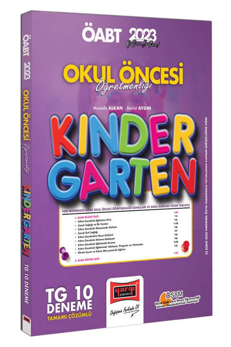 2023 ÖABT Okul Öncesi Öğretmenliği Kindergarten Tamamı Çözümlü TG 10 Deneme