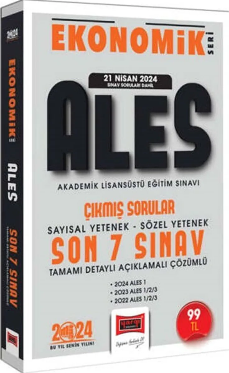 2024 ALES Ekonomik Seri Çıkmış Sorular Tamamı Çözümlü Son 7 Sınav (21 Nisan 2024 Sınav Soruları Dahil)
