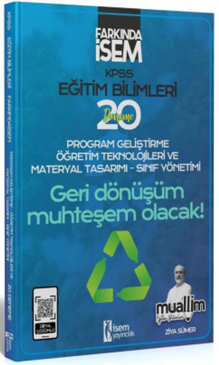 2024 Farkında İsem KPSS Muallim Eğitim Bilimleri Program Geliştirme Öğretim Teknolojileri Ve Materyal Tasarımı-Sınıf Yönetimi 20 Deneme