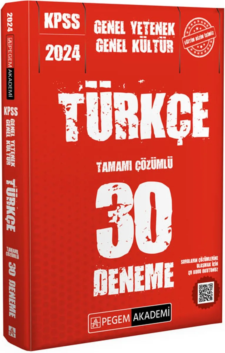 2024 KPSS Genel Kültür Genel Yetenek Türkçe 30 Deneme