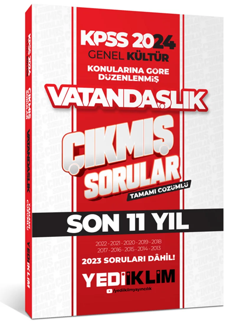 2024 KPSS Genel Kültür Lisans Vatandaşlık Konularına Göre Tamamı Çözümlü Çıkmış Sorular