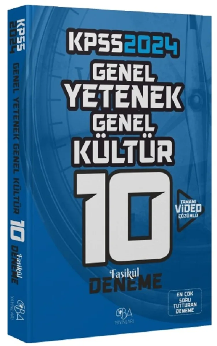 2024 KPSS Genel Yetenek Genel Kültür 10 Deneme Video Çözümlü