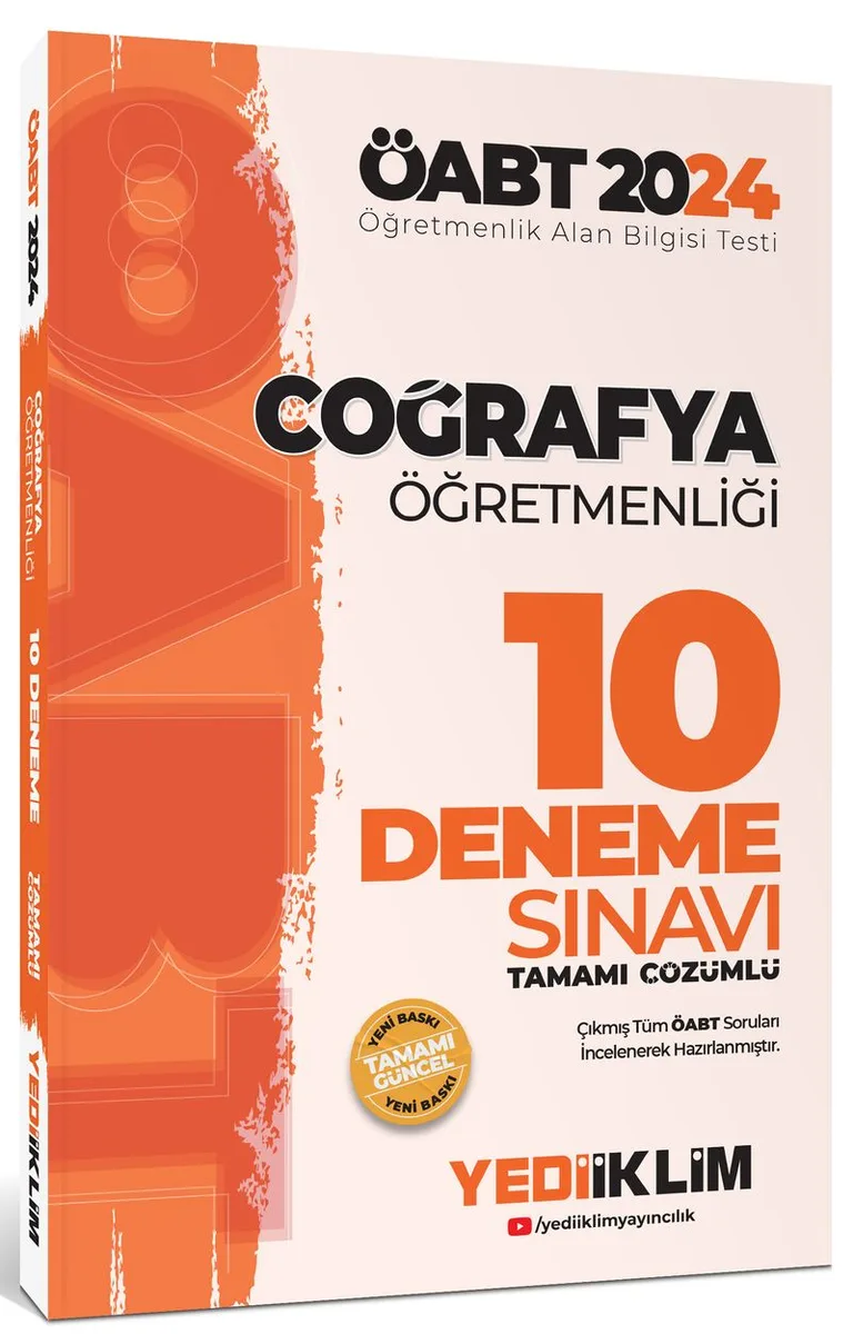 2024 ÖABT Coğrafya Öğretmenliği Tamamı Çözümlü 10 Deneme