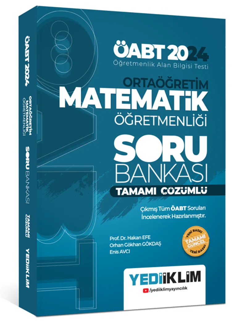 2024 ÖABT Ortaöğretim Matematik Öğretmenliği Tamamı Çözümlü Soru Bankası