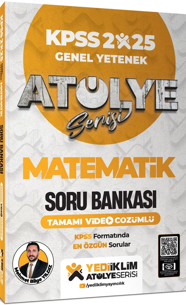 2025 Atölye Serisi KPSS Genel Yetenek Matematik Tamamı Video Çözümlü Soru Bankası