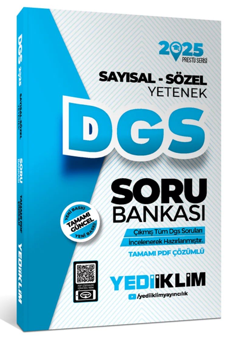 2025 DGS Sayısal Sözel Yetenek Tamamı Çözümlü Son 7 Sınav Çıkmış Sorular