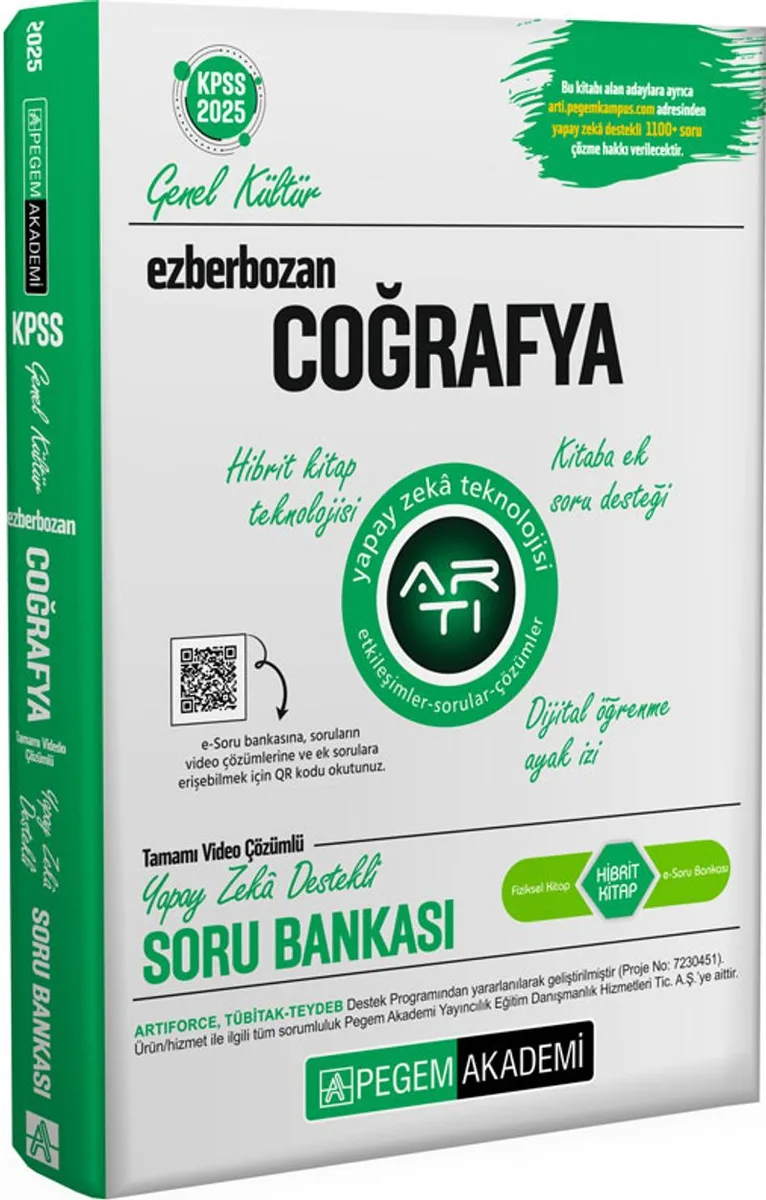 2025 Ezberbozan KPSS Genel Yetenek Genel Kültür Coğrafya Soru Bankası