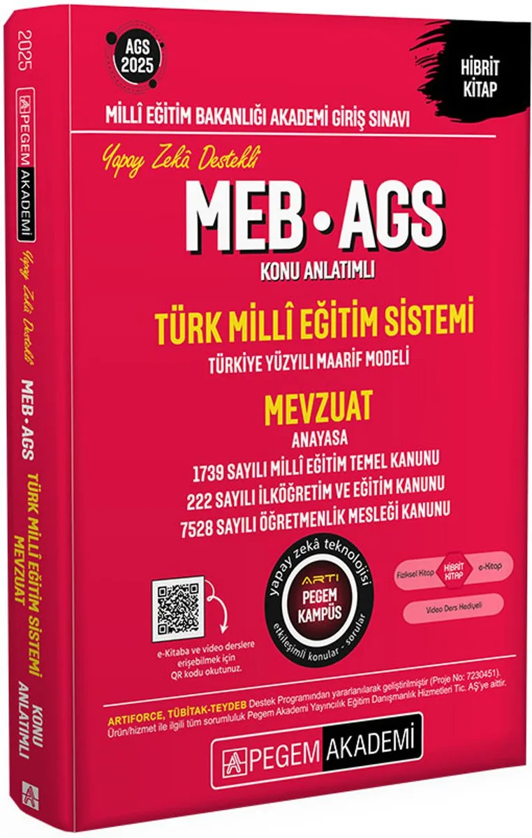 2025 MEB-AGS Konu Anlatımlı Türk Milli Eğitim Sistemi-Mevzuat