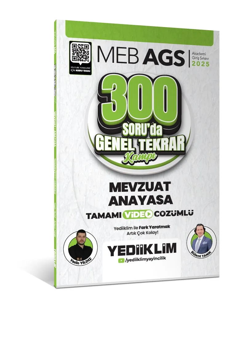 2025 MEB AGS Mevzuat Anayasa 300 Soruda Tamamı Video Çözümlü Genel Tekrar Kamp