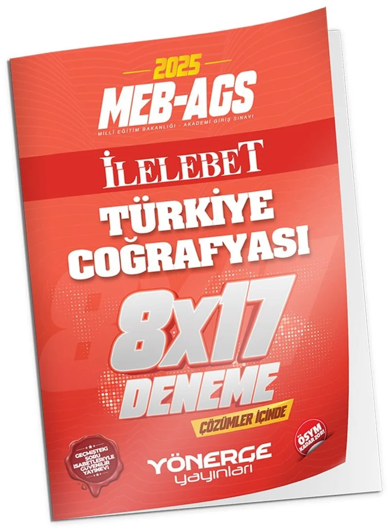 2025 MEB-AGS Türkiye Coğrafyası İlelebet 8x17 Deneme Çözümlü