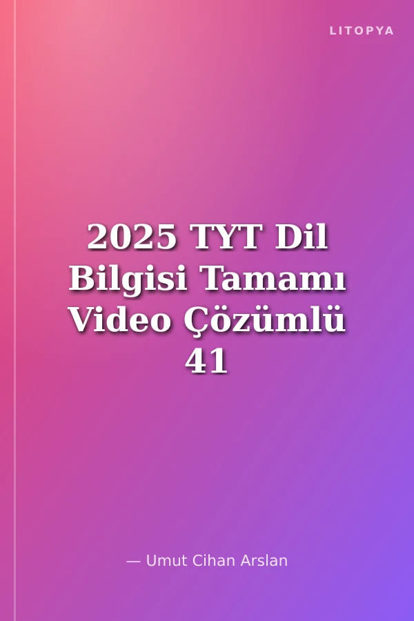2025 TYT Dil Bilgisi Tamamı Video Çözümlü 41 Deneme (Ciltli)