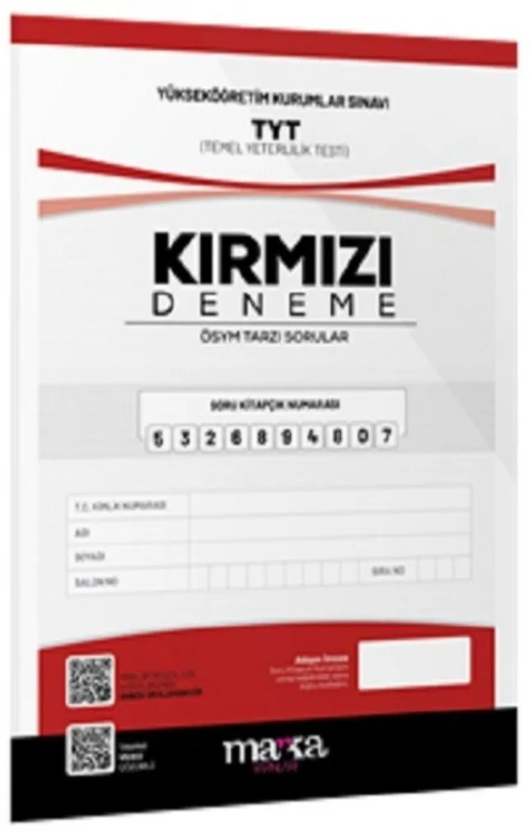 2025 TYT Yeni Nesil Kırmızı Deneme Tamamı Video Çözümlü