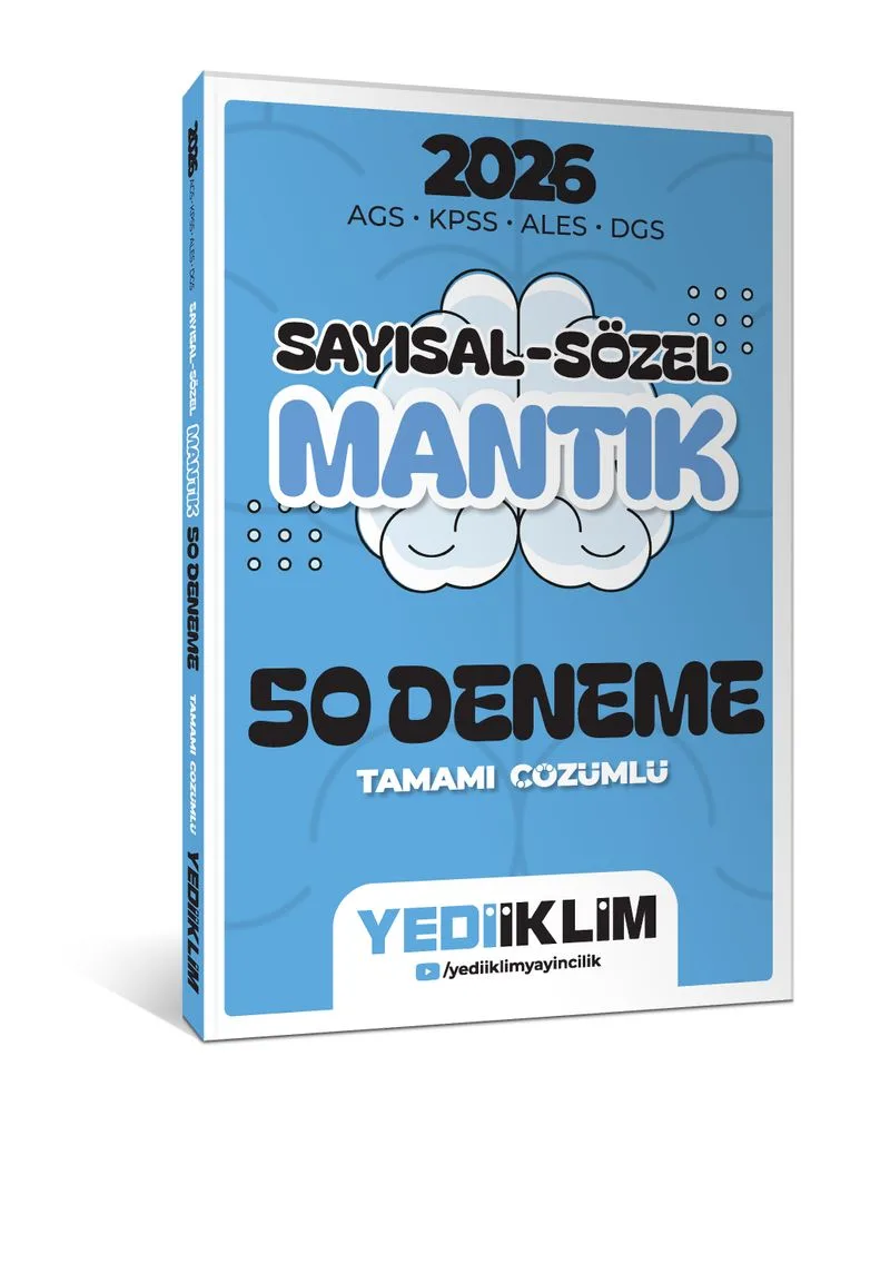2026 AGS KPSS ALES DGS Sayısal Sözel Mantık Tamamı Çözümlü 50 Deneme