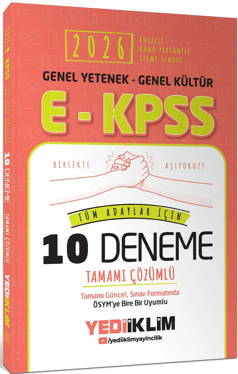 2026 E-KPSS Genel Yetenek Genel Kültür Tüm Adaylar İçin Tamamı Çözümlü 10 Deneme