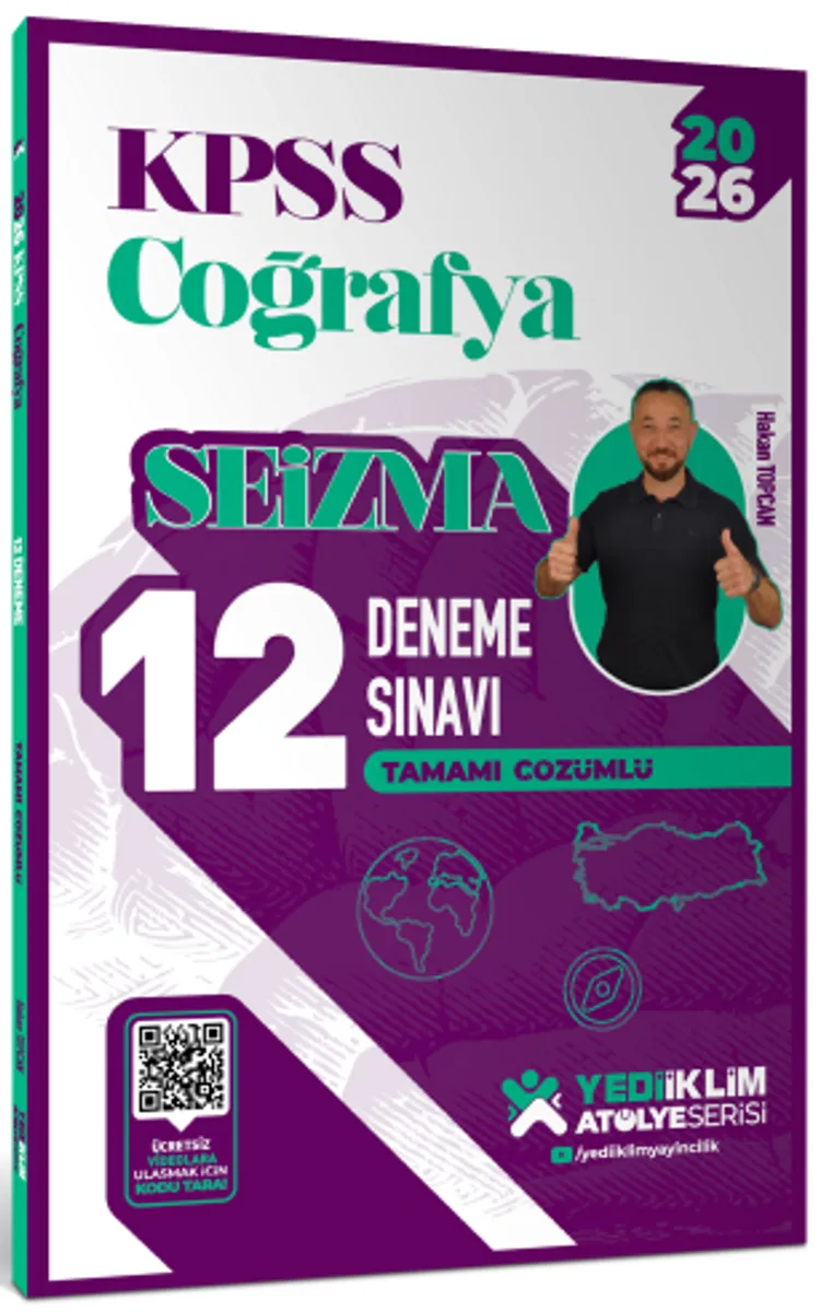 2026 KPSS Atölye Serisi Coğrafya Seizma Tamamı Çözümlü 12 Deneme Sınavı