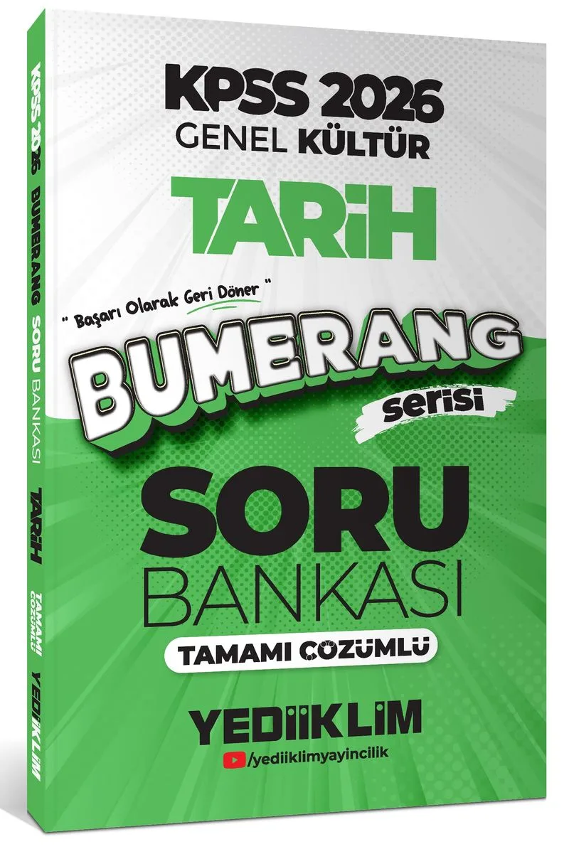 2026 KPSS Genel Kültür Bumerang Tarih Tamamı Çözümlü Soru Bankası