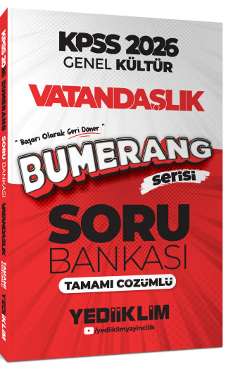 2026 KPSS Genel Kültür Bumerang Vatandaşlık Tamamı Çözümlü Soru Bankası