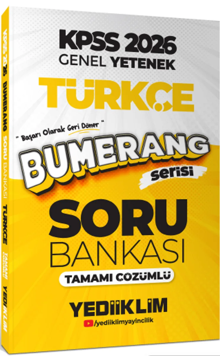 2026 KPSS Genel Yetenek Bumerang Türkçe Tamamı Çözümlü Soru Bankası