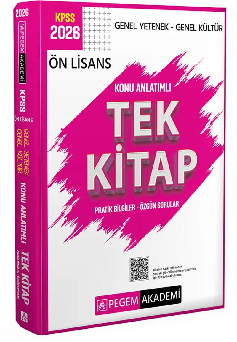 2026 KPSS Genel Yetenek Genel Kültür Ön Lisans Konu Anlatımlı Tek Kitap
