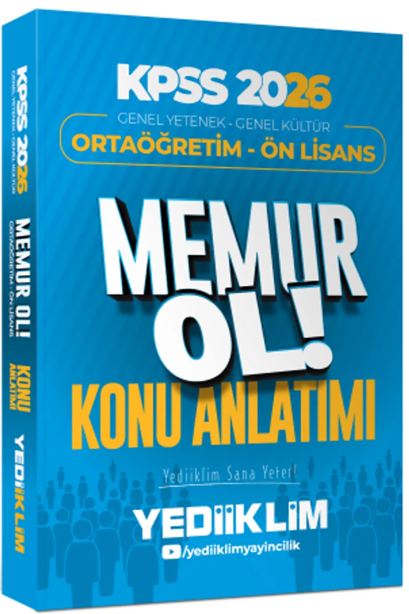 2026 KPSS Genel Yetenek Genel Kültür Ortaöğretim - Ön Lisans Memur Ol Konu Anlatımı