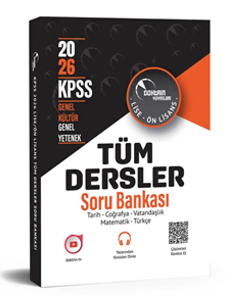 2026 KPSS Lise Önlisans Genel Kültür Yetenek Tüm Dersler Tek Kitap Soru Bankası