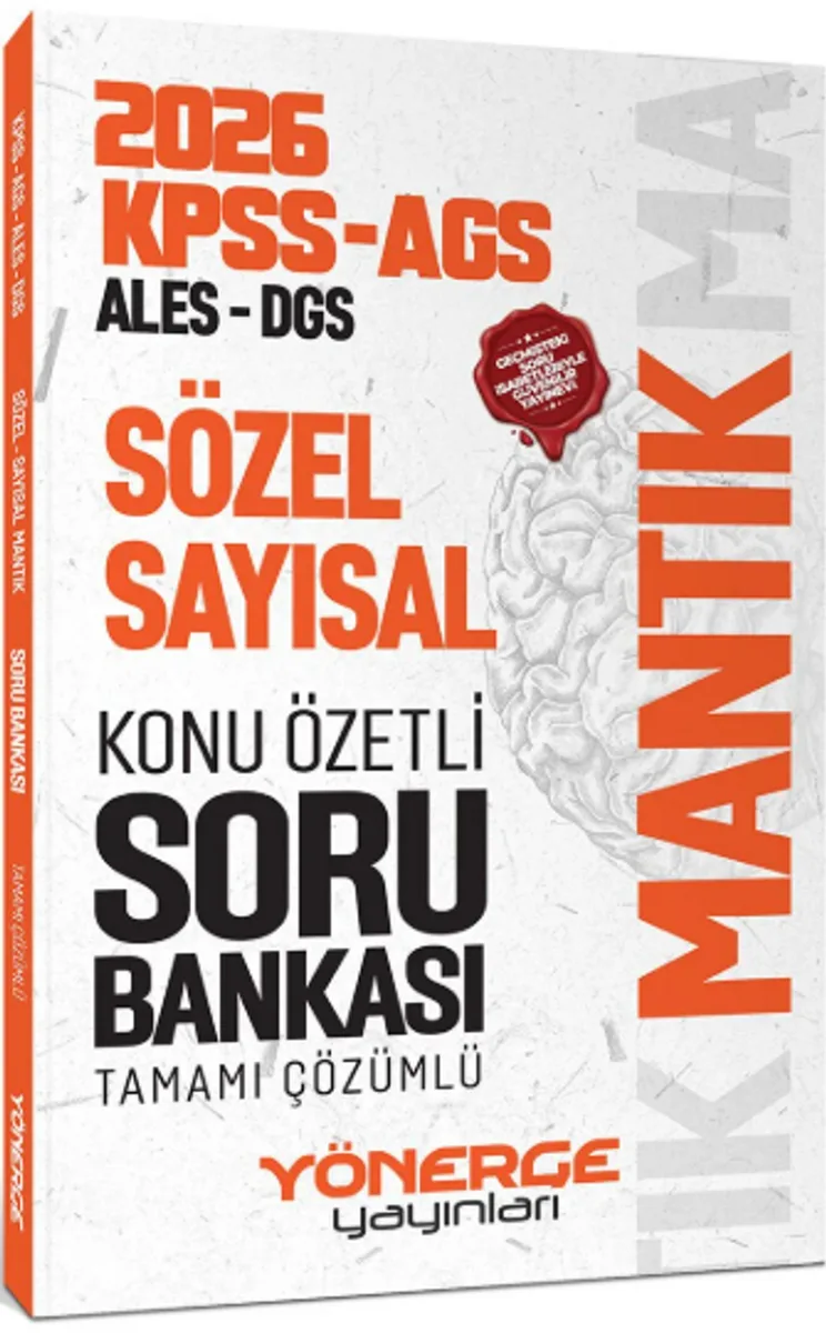 2026 KPSS MEB-AGS ALES DGS Sözel Sayısal Mantık Konu Özetli Soru Bankası Çözümlü