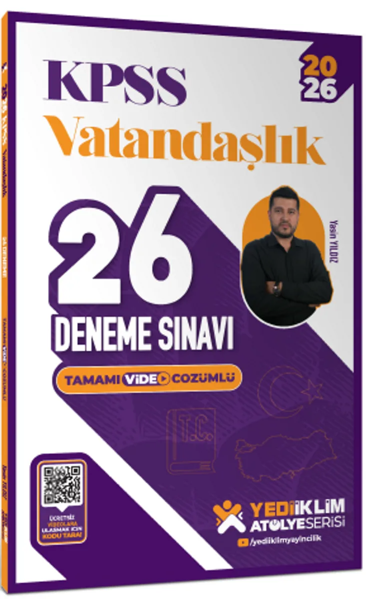 2026 KPSS Vatandaşlık Tamamı Video Çözümlü 26 Deneme Sınavı
