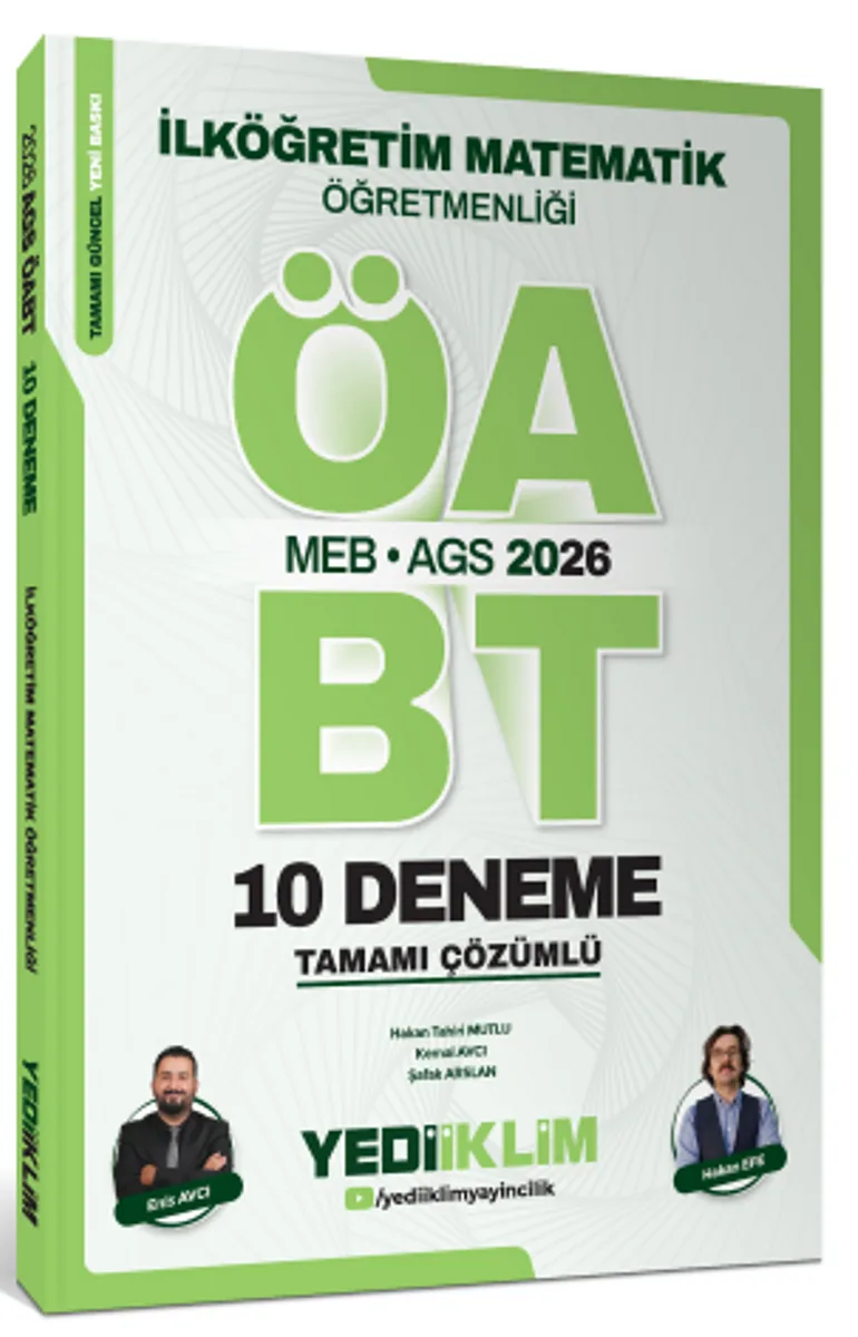 2026 MEB AGS ÖABT İlköğretim Matematik Öğretmenliği Tamamı Çözümlü 10 Deneme