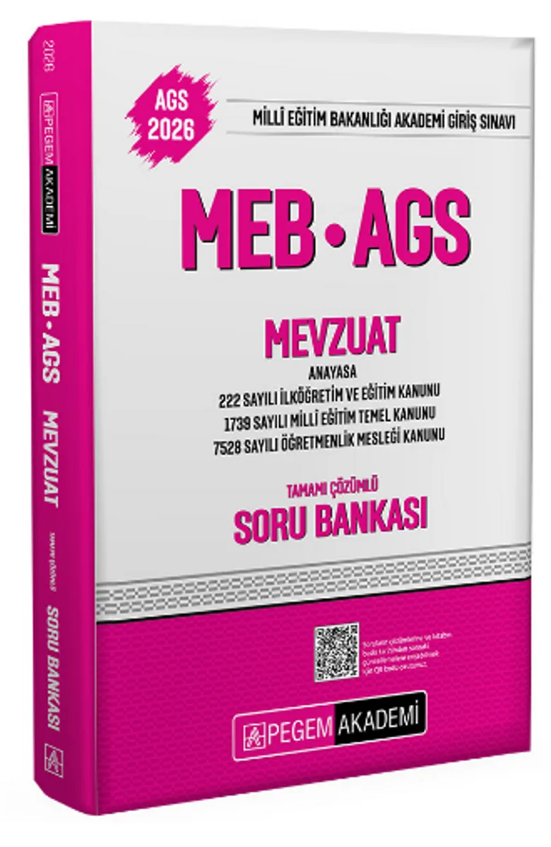 2026 MEB-AGS Soru Bankası Tamamı Çözümlü Mevzuat