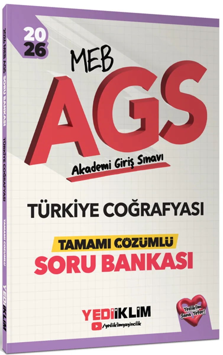 2026 MEB AGS Türkiye Coğrafyası Tamamı Çözümlü Soru Bankası