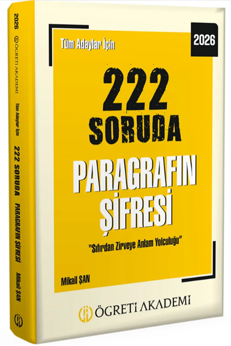 2026 Tüm Adaylar İçin 222 Soruda Paragrafın Şifresi