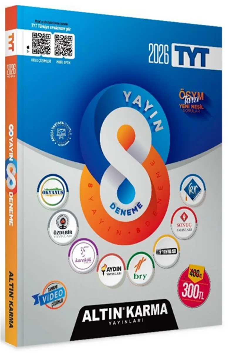 2026 TYT 8 Farklı Yayın 8 Farklı Deneme