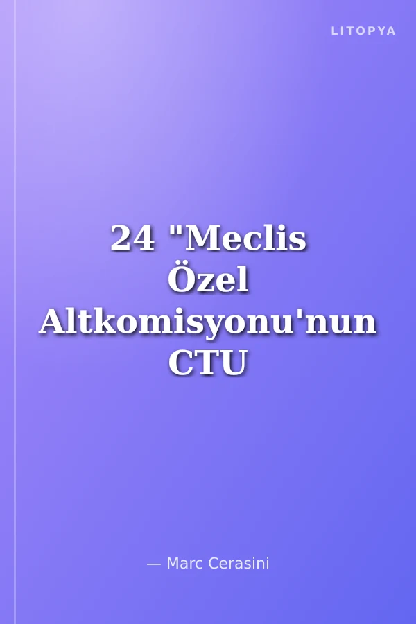 24 "Meclis Özel Altkomisyonu'nun CTU Bulguları"