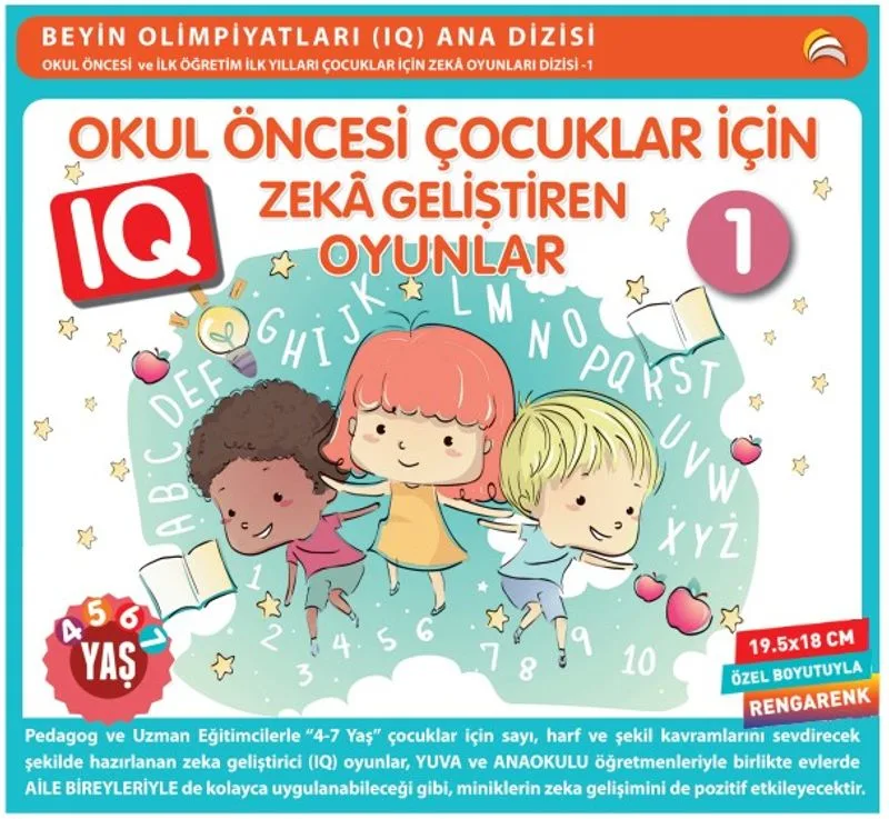 4 - 7 Yaş Okul Öncesi Çocuklar İçin IQ Zeka Geliştiren Oyunlar 1 (Renkli)